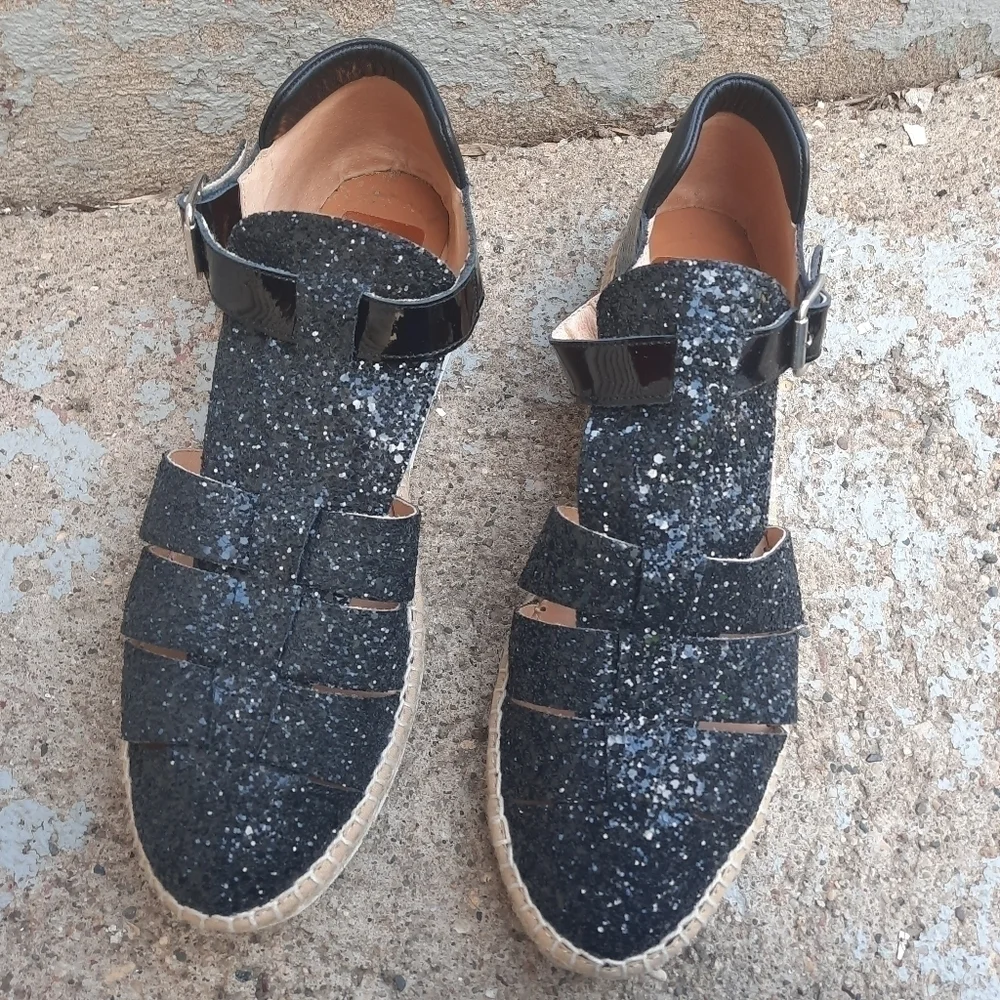 🌟 Kanna glitter espadrilles sandals shoes size 40 10